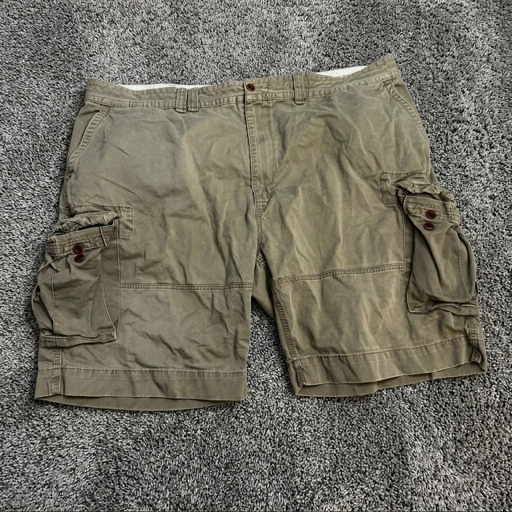 Polo Ralph Lauren Mens Cargo Shorts Olive Green Size 50B Classic Fit Y2K Chunky